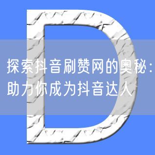 探索抖音刷赞网的奥秘：助力你成为抖音达人