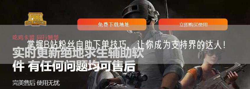 掌握B站粉丝自助下单技巧，让你成为支持界的达人！