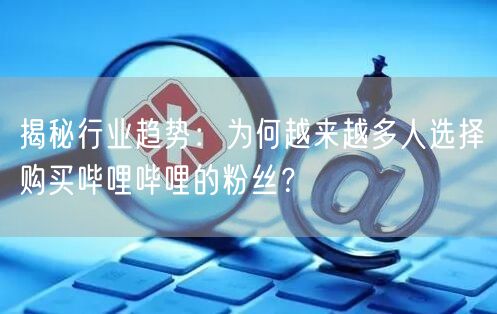 揭秘行业趋势：为何越来越多人选择购买哔哩哔哩的粉丝？