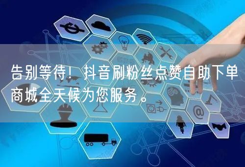 告别等待！抖音刷粉丝点赞自助下单商城全天候为您服务。
