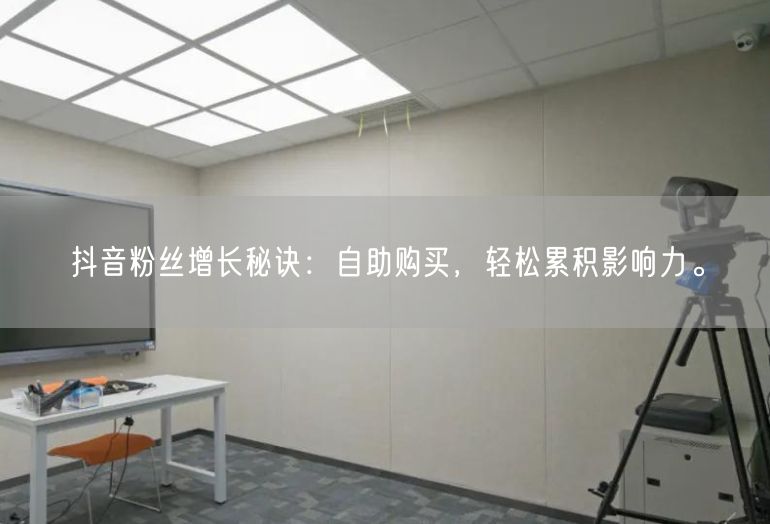 抖音粉丝增长秘诀：自助购买，轻松累积影响力。