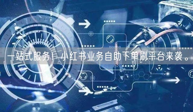 一站式服务！小红书业务自助下单刷平台来袭。