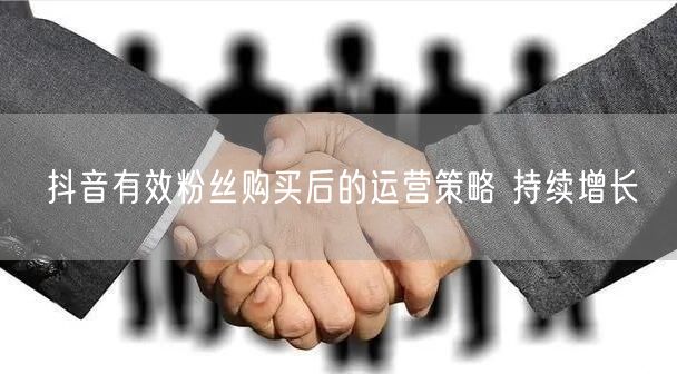 抖音有效粉丝购买后的运营策略 持续增长