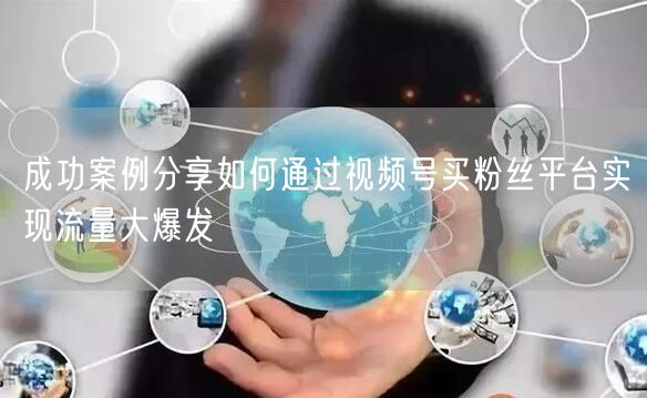 成功案例分享如何通过视频号买粉丝平台实现流量大爆发